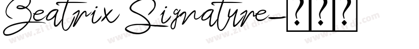 Beatrix Signature字体转换